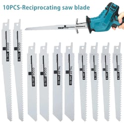 10-piece universal reciprocating saw blade set for wood, metal & pvc, fast-cut reciprocating saw blades