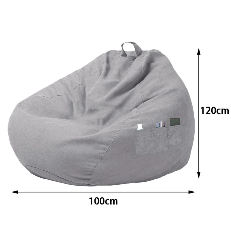Premium Plush Large Bean Bag Cover Lazy Seat Chair Sofa Lounger No Filler 8