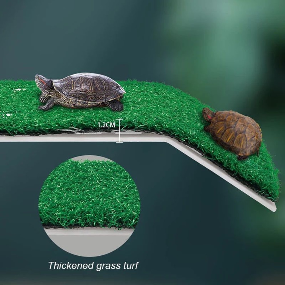 Turtle Grass Basking Platform With Suction Cups Floating Turtle Dock Ramp For Turtle Tanks 3