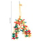 Safe Hanging Parrot Chew Toy With Hook Colorful Wooden Blocks And Rope 5