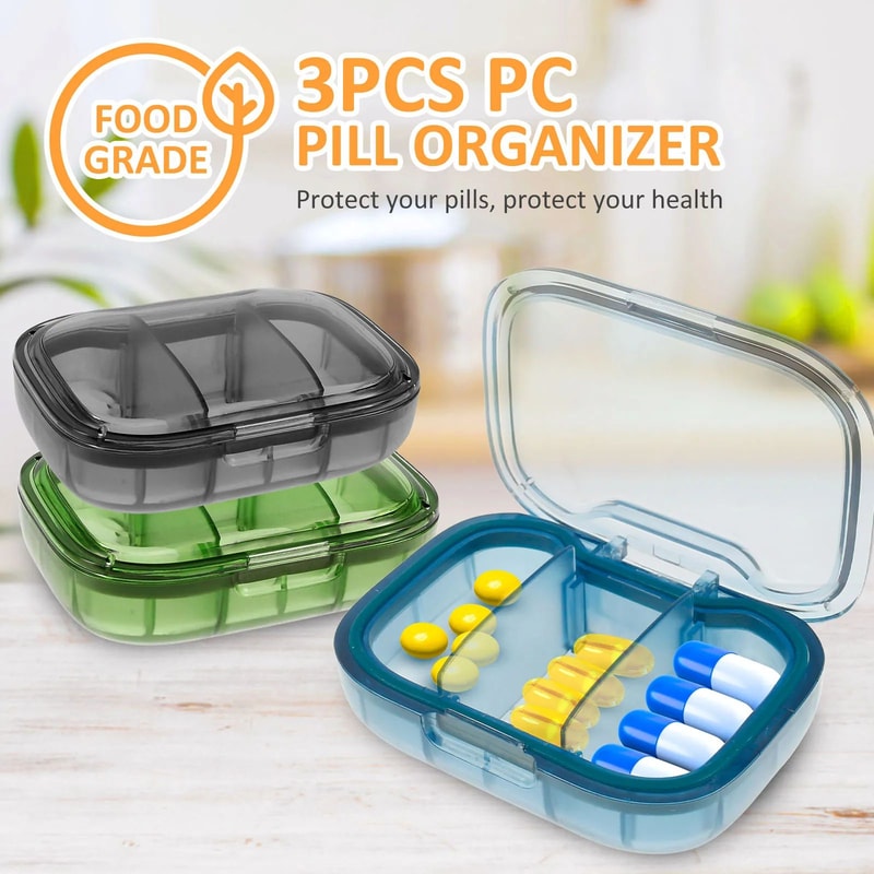 728 Day Pill Organizer With Compartments Weekly Monthly Medicine Storage Box For Daily Tablet Man 2