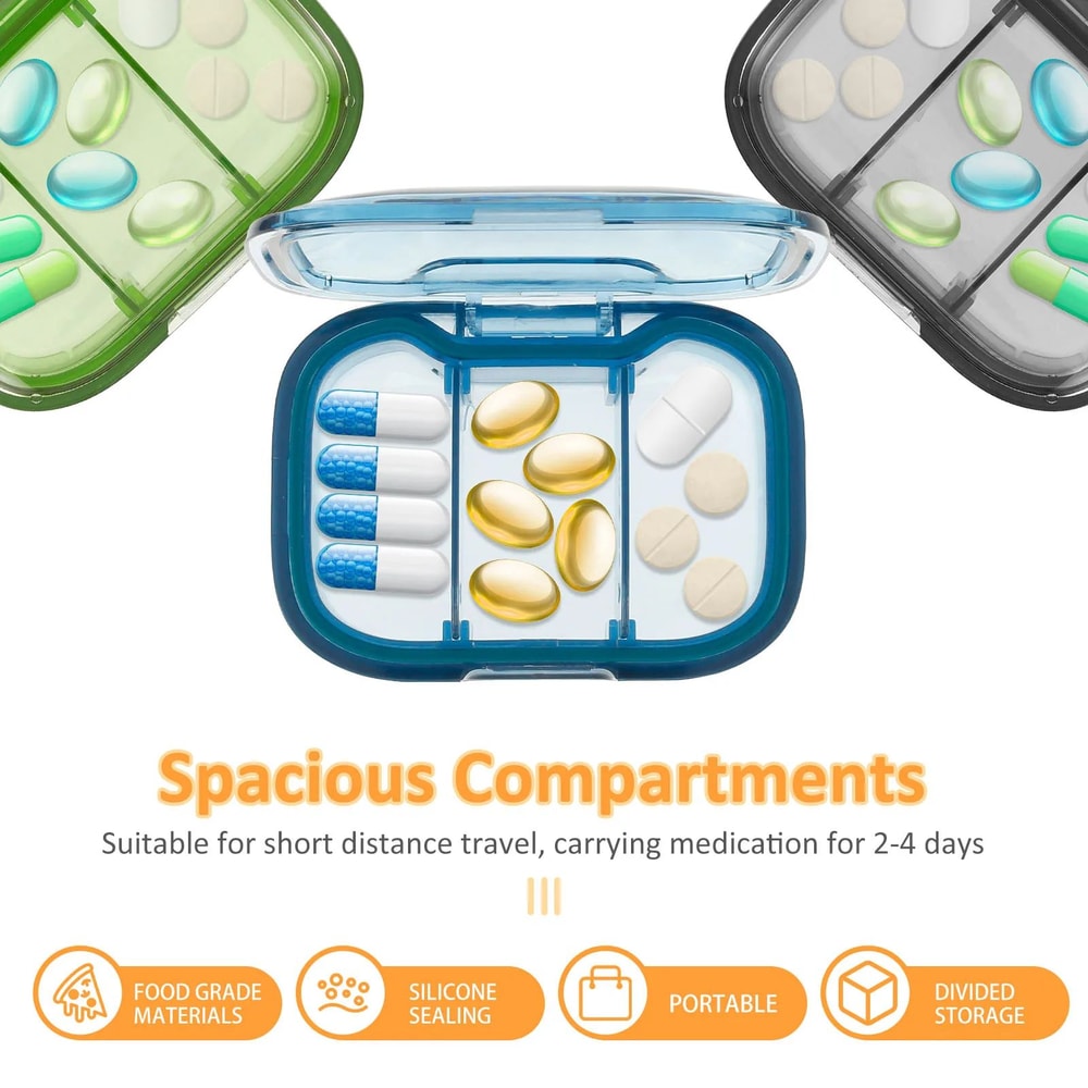 728 Day Pill Organizer With Compartments Weekly Monthly Medicine Storage Box For Daily Tablet Man 3