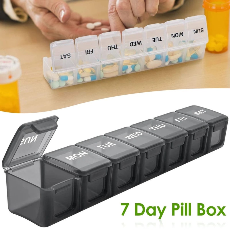728 Day Pill Organizer With Compartments Weekly Monthly Medicine Storage Box For Daily Tablet Man 4
