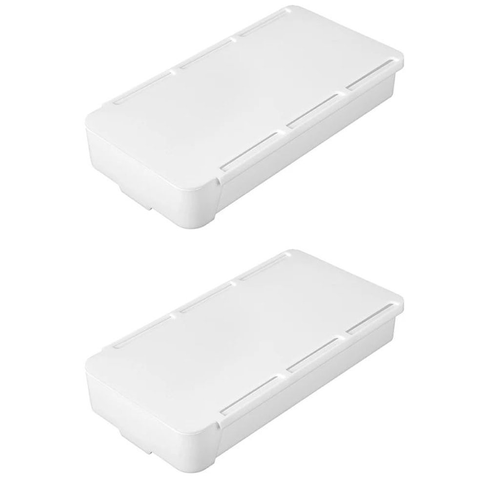 Hidden SlideOut Under Desk Drawer Organizer SelfAdhesive Desk Storage Tray 9