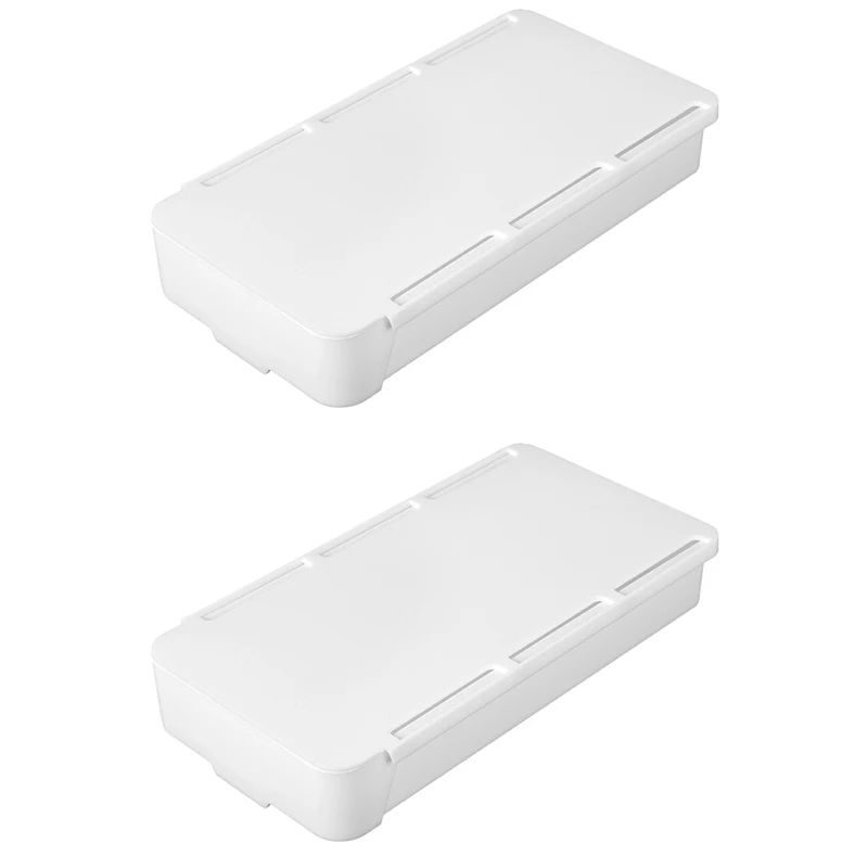 Hidden SlideOut Under Desk Drawer Organizer SelfAdhesive Desk Storage Tray 9