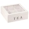Wooden Tea Box With Clear Lid Tea Bag Organizer And Tea Storage Box 9Section Desktop Caddy 6