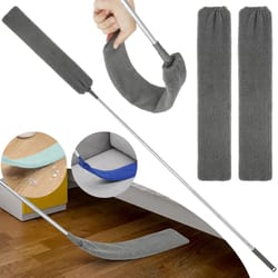 ultra-slim retractable gap dust cleaner with microfiber head