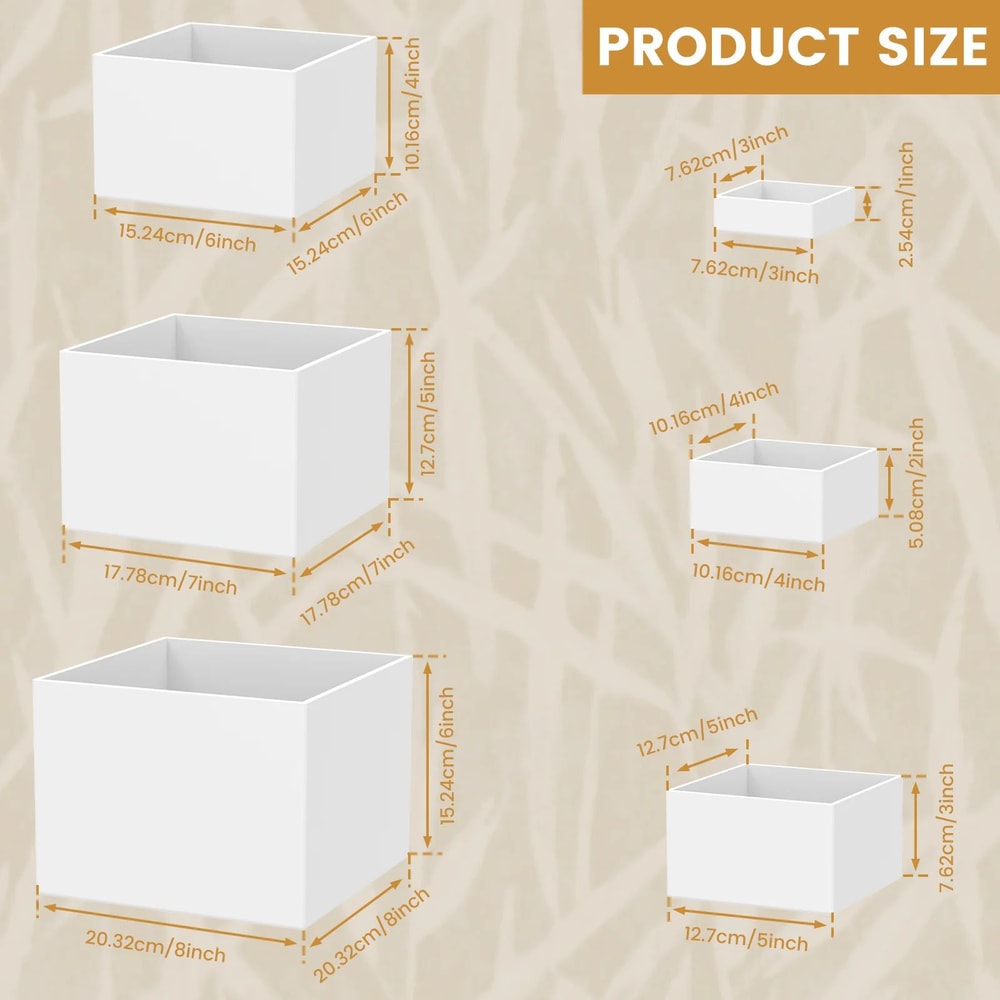 6Piece Acrylic Buffet Risers Set Stackable Dessert Table Display Stands 6 Nesting Sizes 4