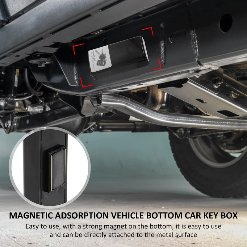 Waterproof Magnetic Key Box Under Car With Strong Magnet Hidden Key Holder 1