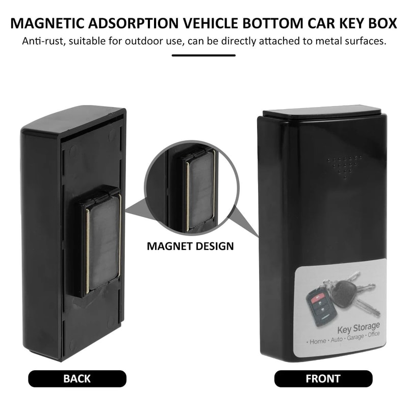 Waterproof Magnetic Key Box Under Car With Strong Magnet Hidden Key Holder 4