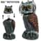 Rotating Head Owl Decoy Bird Deterrent Waterproof Garden Scarecrow 0
