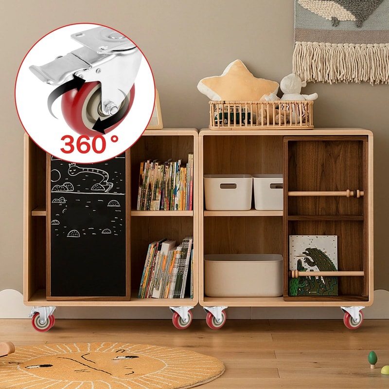 Heavy Duty 4Inch Swivel Caster Wheels Set Of 4 With Brakes For Furniture Carts 5