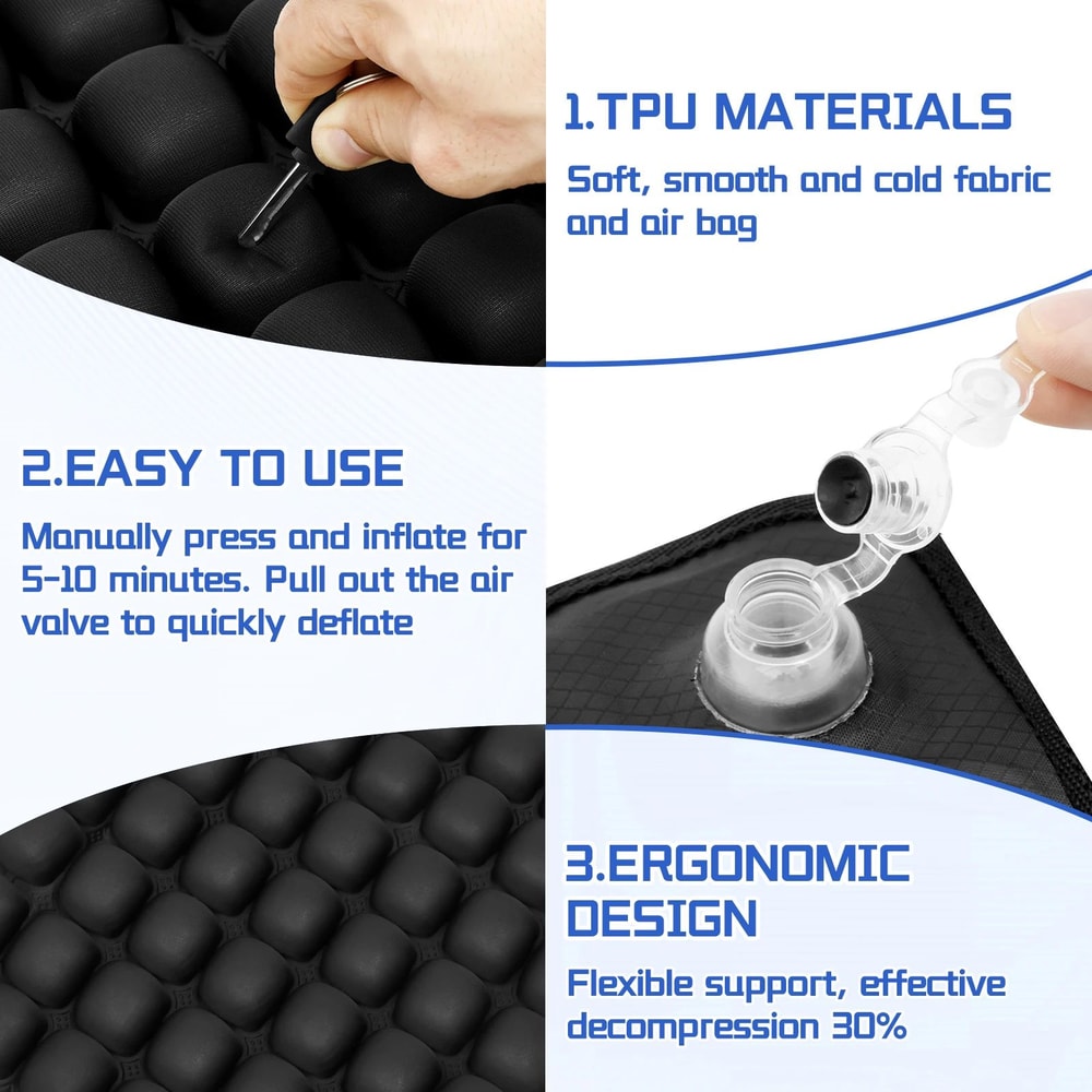 3D Air Cell Pressure Relief Seat Cushion For Car Office Home 4