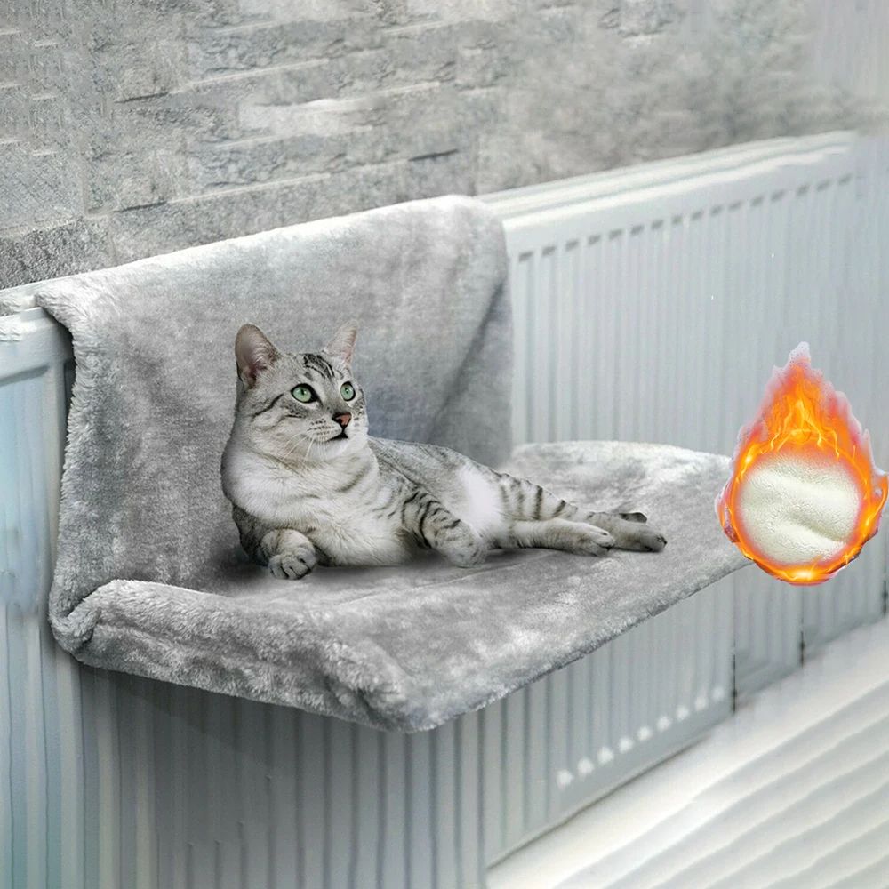 CozyHeat Cat Radiator Bed Hanging Cat Hammock With Warm Fleece Liner And Sturdy Metal Frame 1