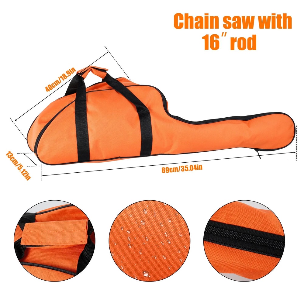 16 Inch Chainsaw Carrying Case Waterproof Oxford Storage Bag For Safe Clean Transport 5