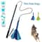 Extendable Flirt Pole Dog Toy Teaser Wand With Durable Rope Lure 0