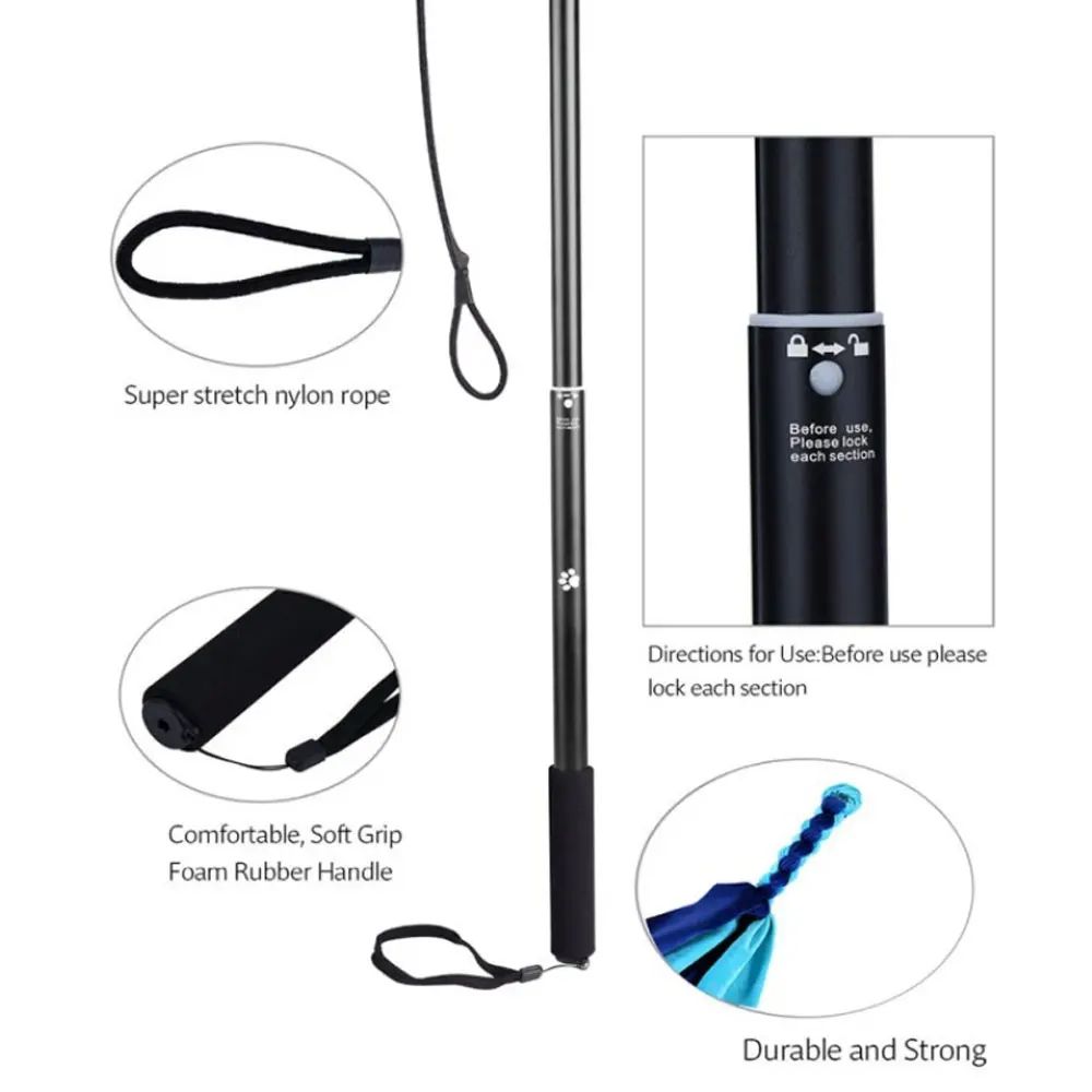 Extendable Flirt Pole Dog Toy Teaser Wand With Durable Rope Lure 3
