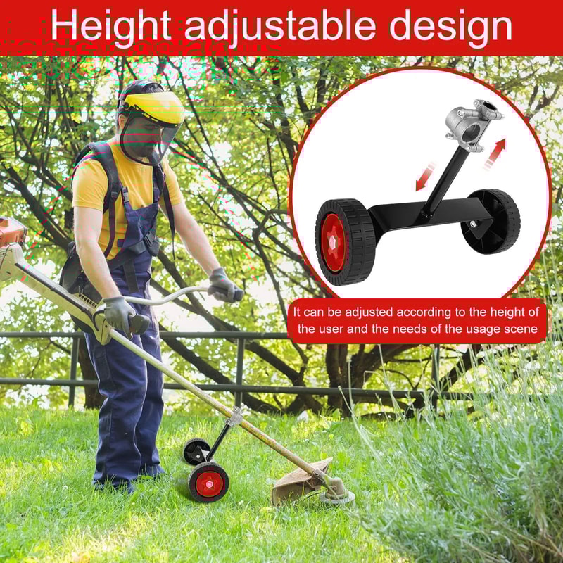 Adjustable Lawn Trimmer Support Wheel For Grass Cutters And Mowers 3