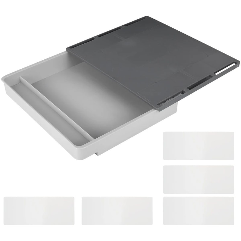 Ultimate Under Desk Drawer Organizer Large Capacity Hidden Storage Box SelfAdhesive Pencil Tray F 6