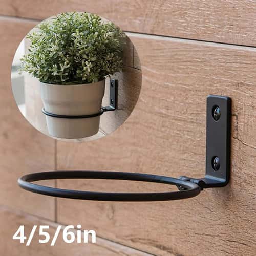 Wall Mounted Plant Holder Ring Metal Planter Hanger Bracket for Pots