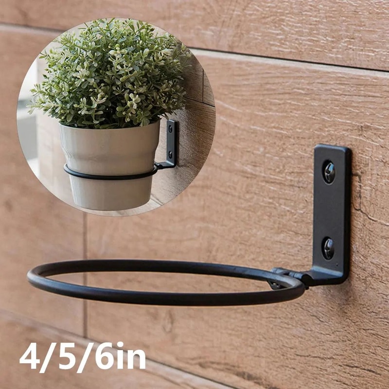 Wall Mounted Plant Holder Ring Metal Planter Hanger Bracket For Pots 0