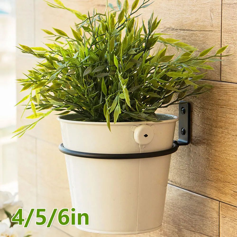 Wall Mounted Plant Holder Ring Metal Planter Hanger Bracket For Pots 1