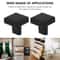 10Pack Square Cabinet Knobs Zinc Alloy Drawer Knobs Modern SingleHole Cabinet Hardware 3