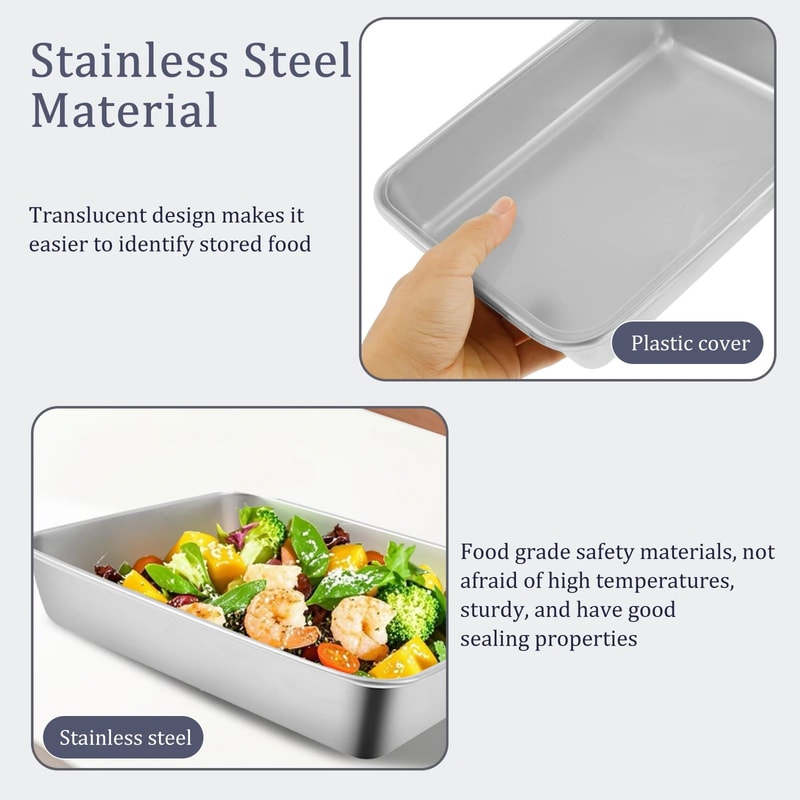 FreshLock Stainless Steel Airtight Food Storage Containers Set 5Piece 1