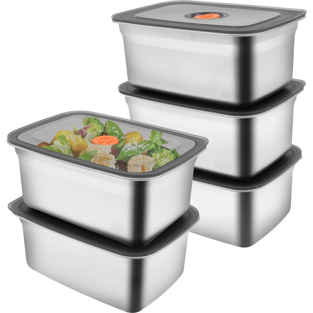 FreshLock Stainless Steel Airtight Food Storage Containers Set 5Piece 5