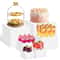 Acrylic Buffet Risers Set 3 Or 6 Pcs Stackable Dessert Table Display Stand Clear Acrylic Display Ri 0
