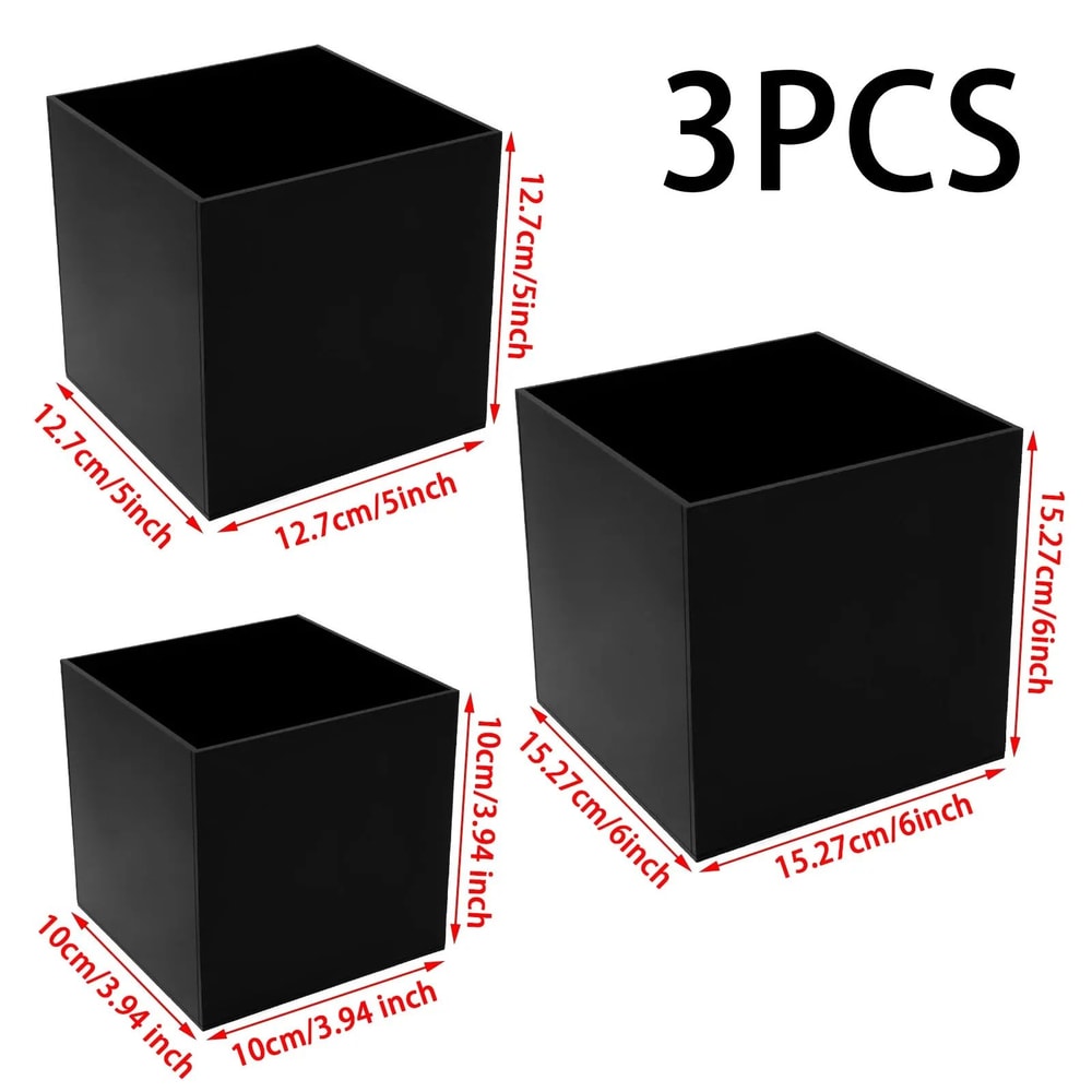 Acrylic Buffet Risers Set 3 Or 6 Pcs Stackable Dessert Table Display Stand Clear Acrylic Display Ri 6