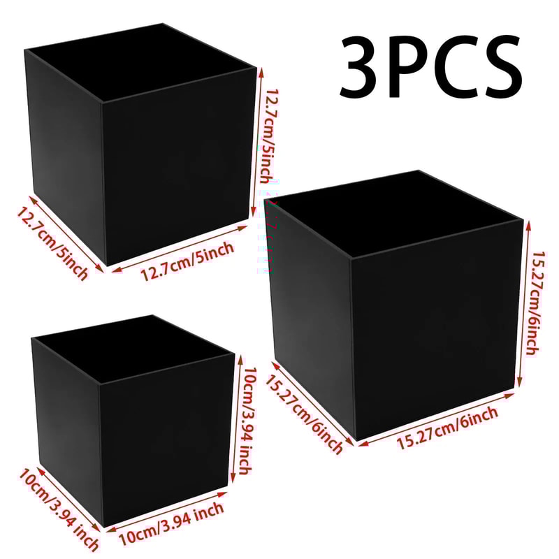 Acrylic Buffet Risers Set 3 Or 6 Pcs Stackable Dessert Table Display Stand Clear Acrylic Display Ri 6