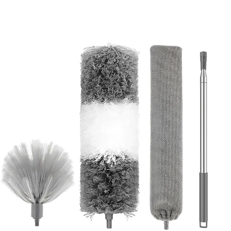 Extendable Microfiber Duster Kit Telescopic Duster With Extension Pole Up To 100 For High Ceilings 8