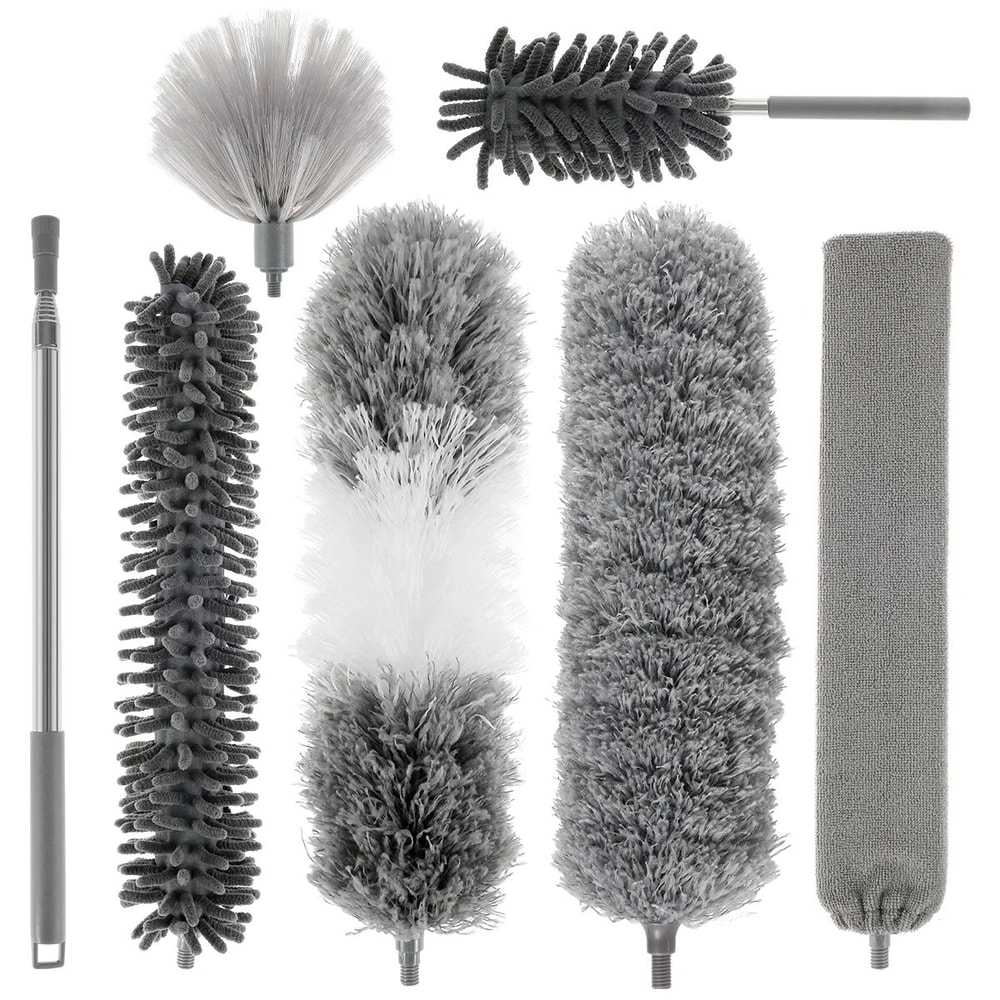 Extendable Microfiber Duster Kit Telescopic Duster With Extension Pole Up To 100 For High Ceilings 9