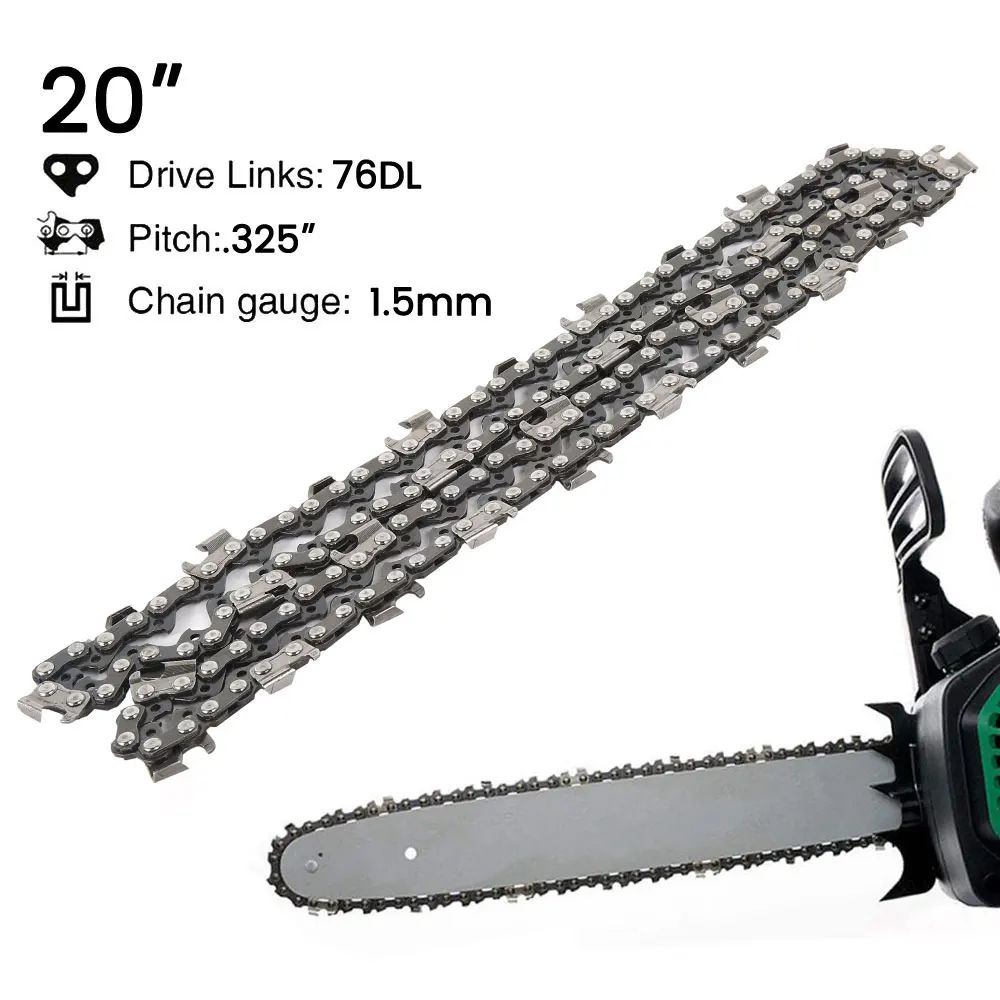 20 Inch Chainsaw Chain Alloy Steel Sharp Cut 76 Drive Link Chainsaw Chain For 20 Bars 5