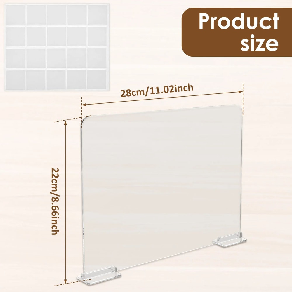 Premium Clear Closet Shelf Dividers SelfAdhesive Acrylic Storage Organizer For Wardrobe Shelves 5