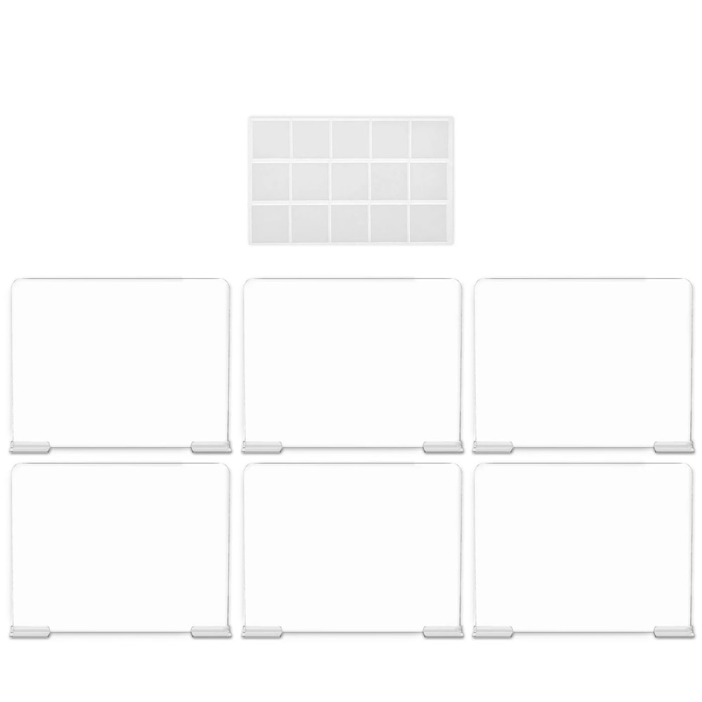 Premium Clear Closet Shelf Dividers SelfAdhesive Acrylic Storage Organizer For Wardrobe Shelves 6