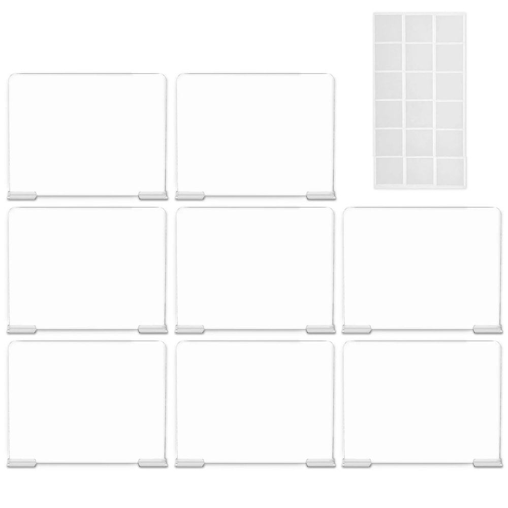 Premium Clear Closet Shelf Dividers SelfAdhesive Acrylic Storage Organizer For Wardrobe Shelves 7