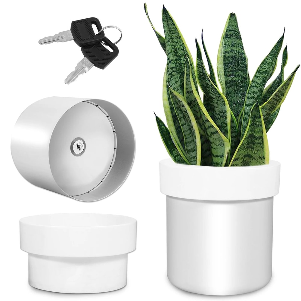 Premium Hidden Safe Flower Pot 2Layer Secret Storage Flower Pot With Lockable Money Stash Box 7