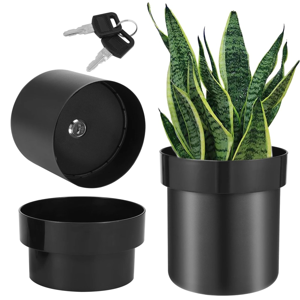 Premium Hidden Safe Flower Pot 2Layer Secret Storage Flower Pot With Lockable Money Stash Box 6