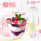 Clear Mini Dessert Cups With Spoons Reusable Parfait Appetizer Cups 50Pack 5