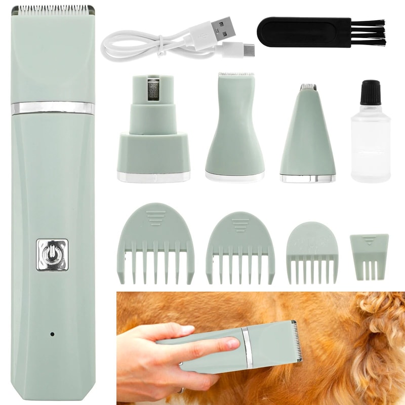 Professional Rechargeable Dog Hair Clipper Pet Grooming Clippers LowNoise 2Speed Cordless Trimmer 0