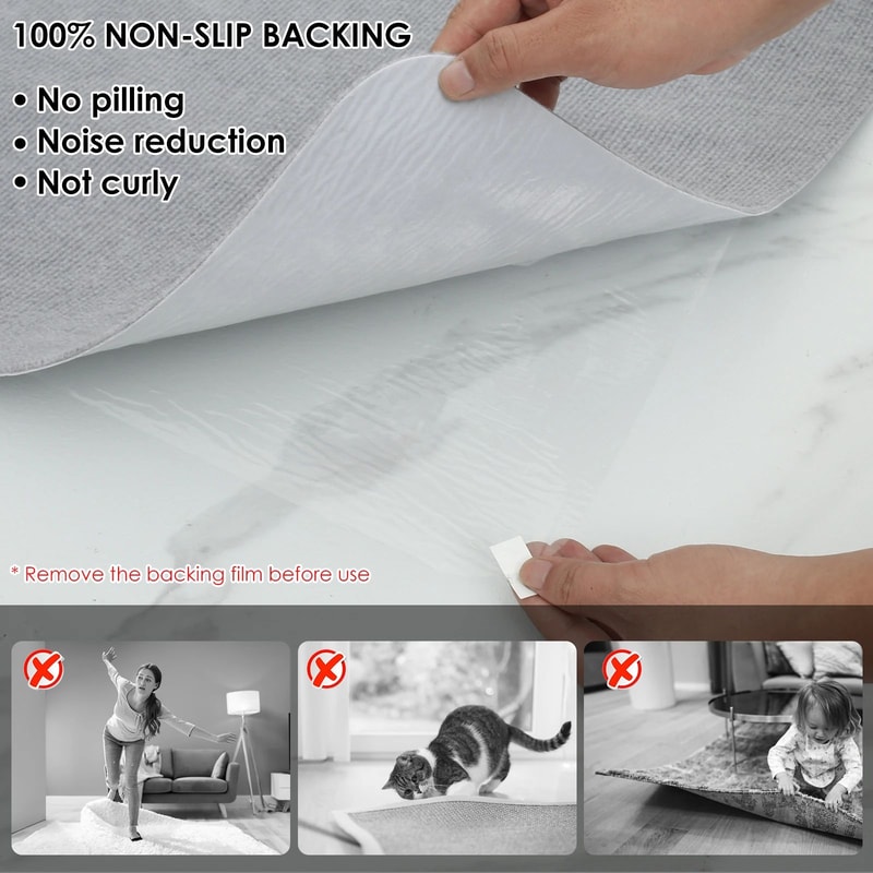 Office Chair Mat For Hardwood Floors AntiSlip SelfAdhesive UnderDesk Rug Quiet EasyRoll Protector 4