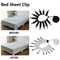 Adjustable Bed Sheet Holders Set With Fitted Sheet Straps And Sheet Corner Clips 2