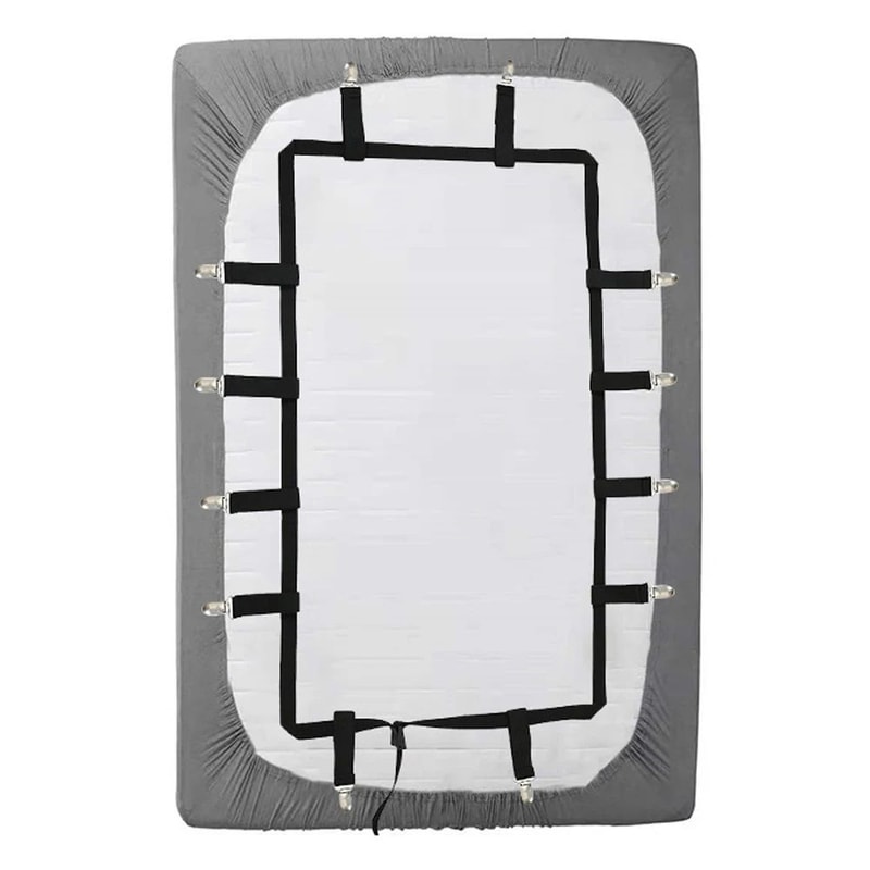 Adjustable Bed Sheet Holders Set With Fitted Sheet Straps And Sheet Corner Clips 4