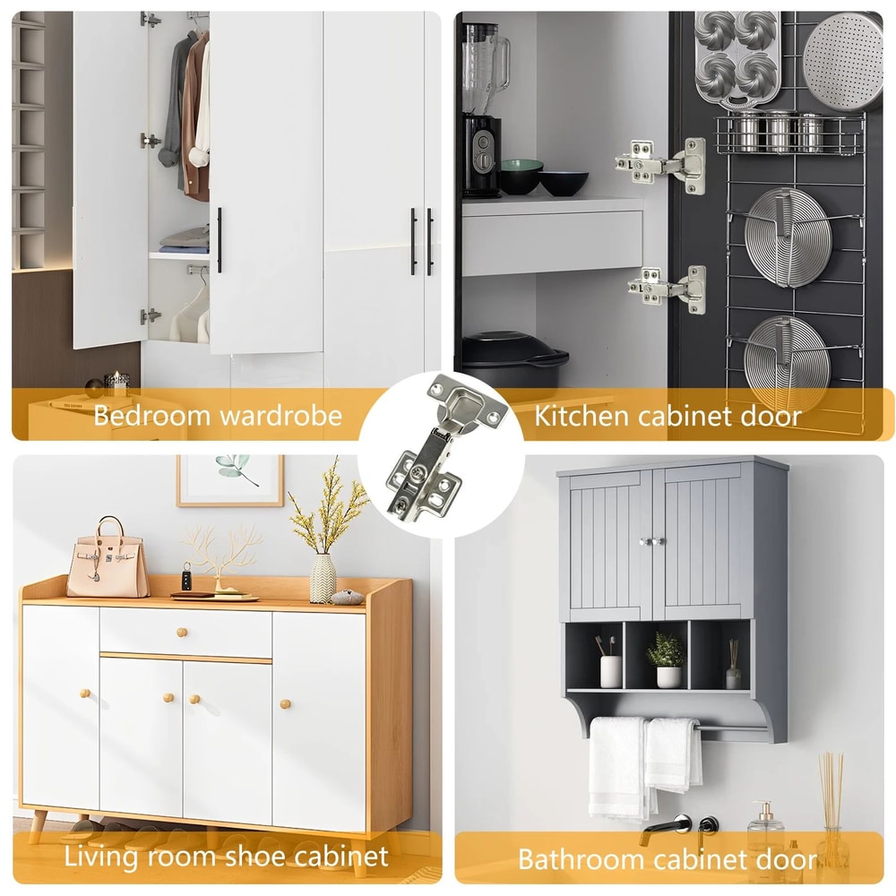 Premium SoftClose Cabinet Hinges Set Quiet Hydraulic Door Dampers 20Pack 5