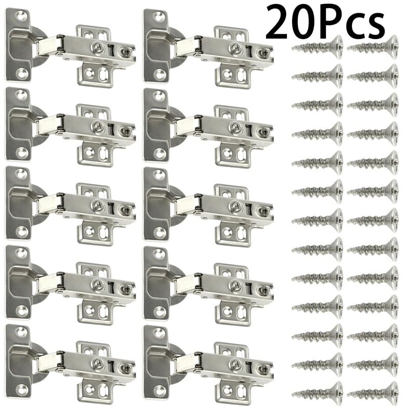 Premium SoftClose Cabinet Hinges Set Quiet Hydraulic Door Dampers 20Pack 7