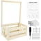 Wood Storage Crate With Long Handle Portable Nursery Storage Basket Wooden Toy Storage Bin 6