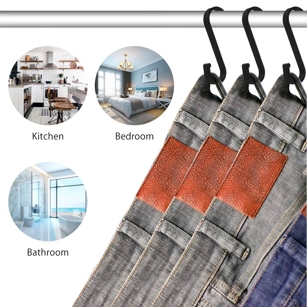 Premium 12Pack Heavy Duty S Hooks AllPurpose Metal S Hook Hangers For Kitchen Closet Outdoors 3