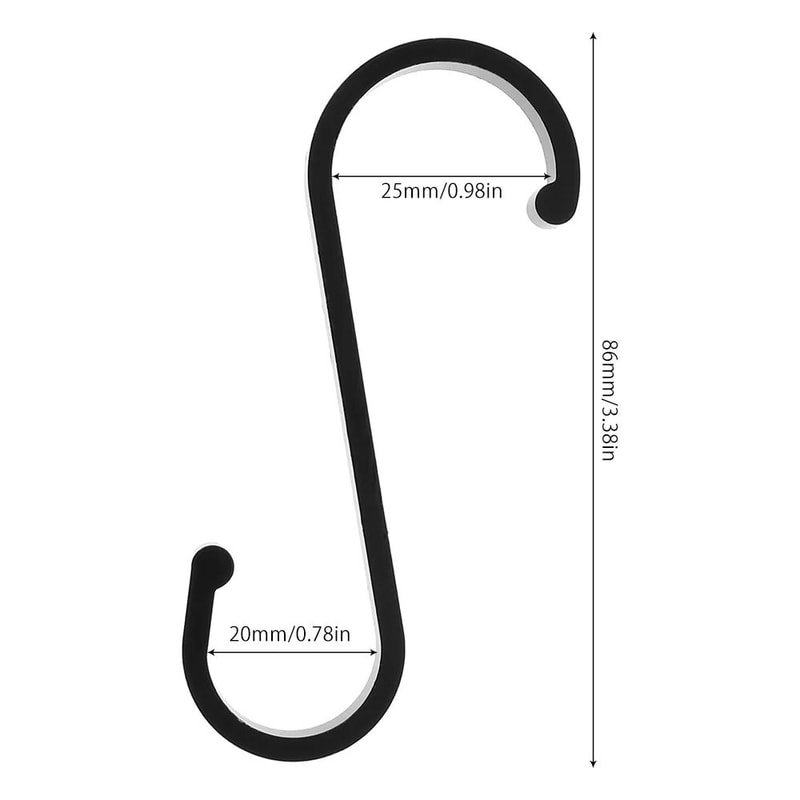 Premium 12Pack Heavy Duty S Hooks AllPurpose Metal S Hook Hangers For Kitchen Closet Outdoors 5
